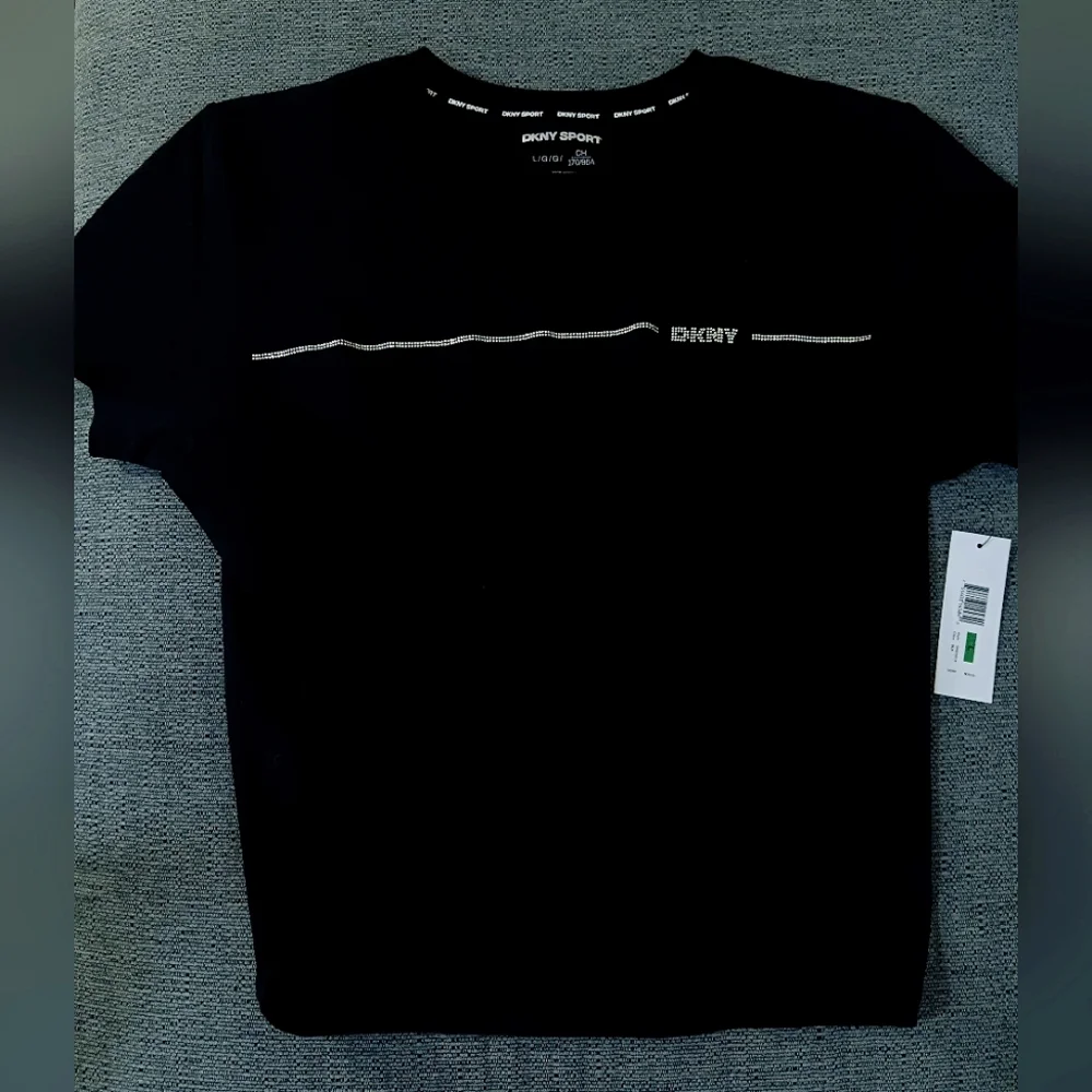 Calvin Klein Rhinestone Shirt Sport Black Size L - Picture 8 of 14